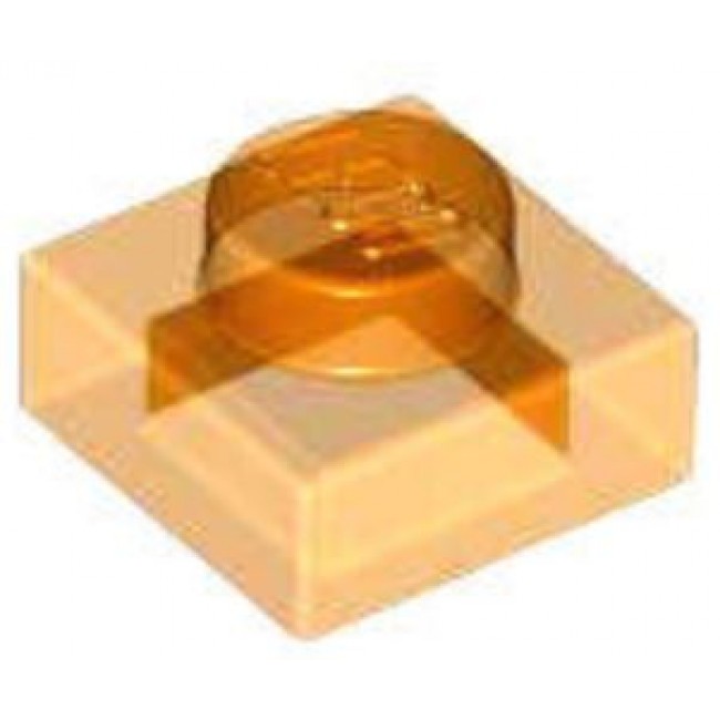 LEGO 1 x 1 Plate Transparent Orange